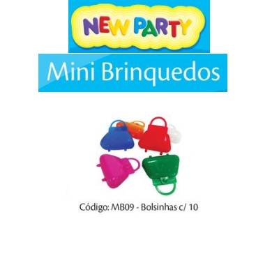 MINI BRINQUEDO BOLSINHA COM 10UN NEW PARTY
