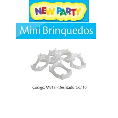 MINI BRINQUEDO DENTADURA COM 10UN NEW PARTY