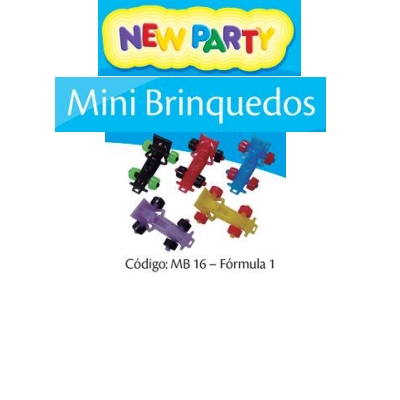 MINI BRINQUEDO FORMULA1 COM 10UN NEW PARTY