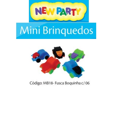MINI BRINQUEDO FUSCA COM 06UN NEW PARTY