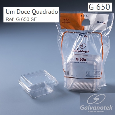 G650 POTE QUADRADO 200ML COM 10UN GALVANOTEK