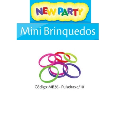 MINI BRINQUEDO PULSEIRAS COM 10UN NEW PARTY